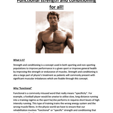 Functional strength and conditioning