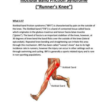 Iliotibial Band Friction Syndrome (Runner’s Knee)
