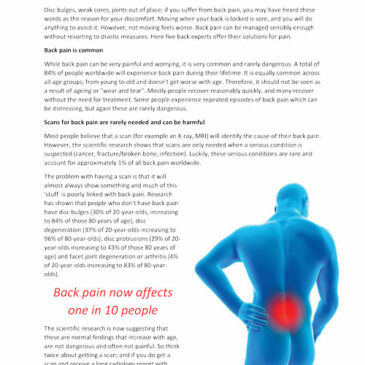 Myths about back pain